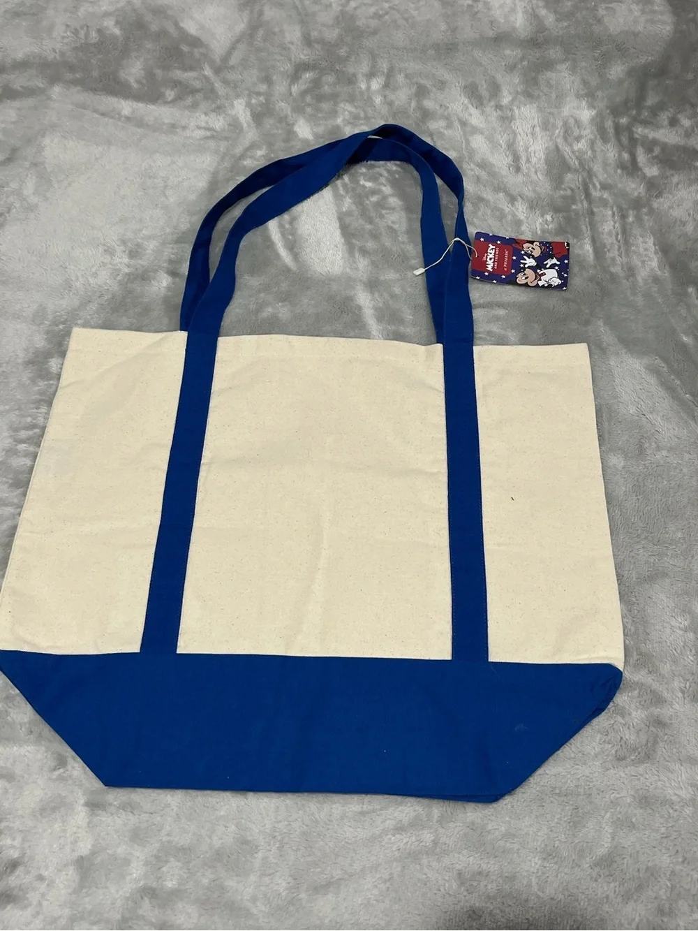 Primark Disney Mickey Mouse Patriotic American Flag Canvas Tote Bag NWT